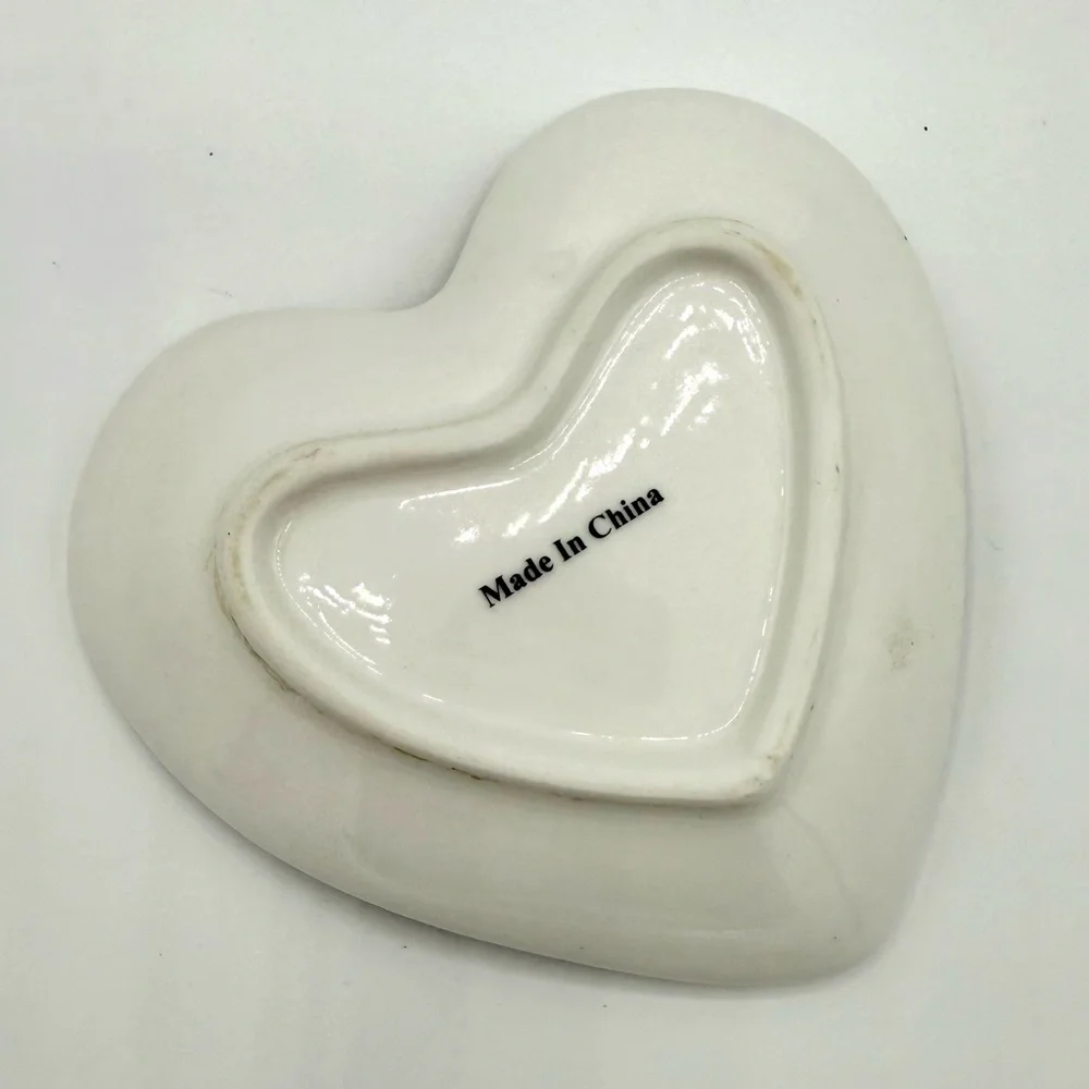 “I Said Yes!” Bride Heart-Shaped Ring Dish with Gold Trim
